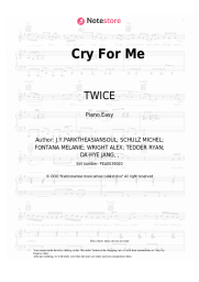Sheet music, chords TWICE - Cry For Me