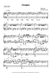 Sheet music, chords Valentina - J'imagine