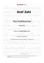 Sheet music, chords Paul Kalkbrenner - Graf Zahl