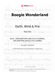 Sheet music, chords Earth, Wind & Fire - Boogie Wonderland