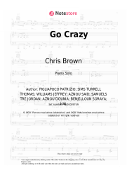 Sheet music, chords Chris Brown, Young Thug - Go Crazy