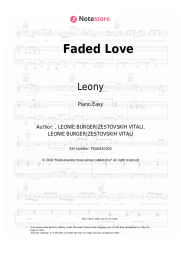 Sheet music, chords Leony - Faded Love