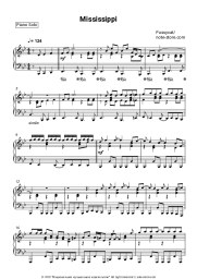 Sheet music, chords Pussycat - Mississippi