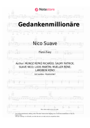 Sheet music, chords Nico Suave, Johannes Oerding - Gedankenmillionäre
