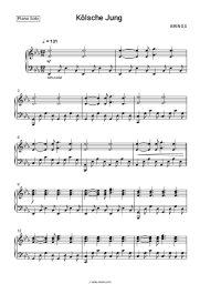 Sheet music, chords Brings - Kölsche Jung