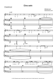 Sheet music, chords Wilhelmine - Eins sein