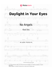 Sheet music, chords No Angels - Daylight in Your Eyes