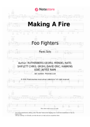 Sheet music, chords Foo Fighters - Making A Fire