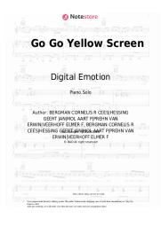 Sheet music, chords Digital Emotion - Go Go Yellow Screen