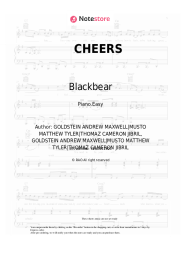 Sheet music, chords Blackbear, Wiz Khalifa - CHEERS