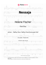 Sheet music, chords Helene Fischer, Peter Maffay - Nessaja