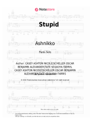 Sheet music, chords Ashnikko - Stupid