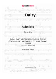Sheet music, chords Ashnikko - Daisy