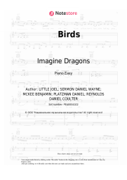 Sheet music, chords Imagine Dragons - Birds