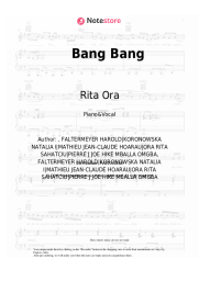 Sheet music, chords Rita Ora, Imanbek - Bang Bang