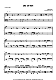 Sheet music, chords Måneskin - Zitti e buoni