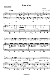Sheet music, chords Senhit - Adrenalina
