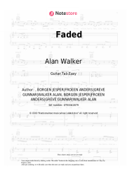 Sheet music, chords Alan Walker - Faded