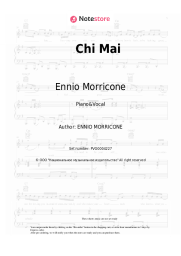 Sheet music, chords Ennio Morricone - Chi Mai