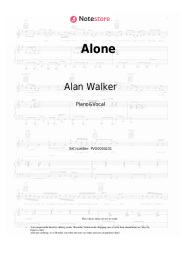 Sheet music, chords Alan Walker - Alone