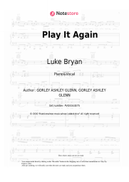 Sheet music, chords Luke Bryan - Play It Again