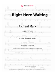 Sheet music, chords Richard Marx - Right Here Waiting