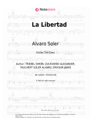 Sheet music, chords Alvaro Soler - La Libertad