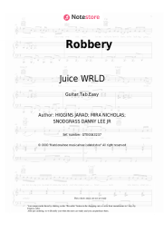 Sheet music, chords Juice WRLD - Robbery