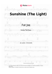 Sheet music, chords Fat Joe, DJ Khaled, Amorphous - Sunshine (The Light)