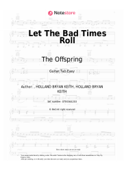 Sheet music, chords The Offspring - Let The Bad Times Roll