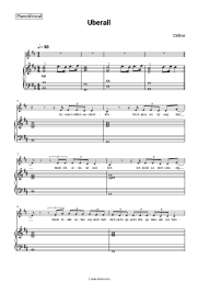 Sheet music, chords Céline - Uberall