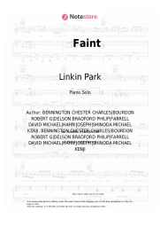 Sheet music, chords Linkin Park - Faint