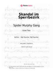 Sheet music, chords Spider Murphy Gang - Skandal im Sperrbezirk