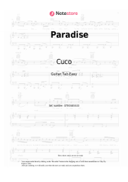 Sheet music, chords Cuco - Paradise