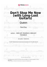 Sheet music, chords Queen - Don't Stop Me Now (with Long-Lost Guitars)
