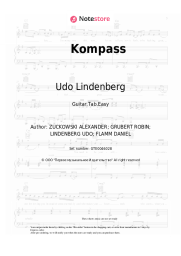 Sheet music, chords Udo Lindenberg - Kompass