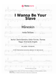 Sheet music, chords Måneskin - I Wanna Be Your Slave