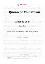 Sheet music, chords Amanda Lear - Queen of Chinatown
