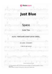 Sheet music, chords Space - Just Blue