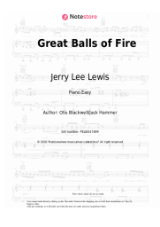 Sheet music, chords Jerry Lee Lewis - Great Balls of Fire