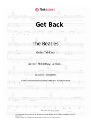 Sheet music, chords The Beatles - Get Back