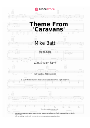 Sheet music, chords Mike Batt - Theme From 'Caravans'