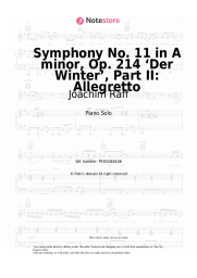 Sheet music, chords Joachim Raff - Symphony No. 11 in A minor, Op. 214 ‘Der Winter’, Part II: Allegretto