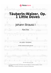 Sheet music, chords Johann Strauss I - Täuberln-Walzer, Op. 1 Little Doves