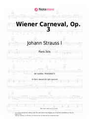 Sheet music, chords Johann Strauss I - Wiener Carneval, Op. 3