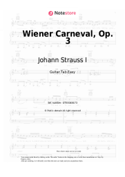 Sheet music, chords Johann Strauss I - Wiener Carneval, Op. 3