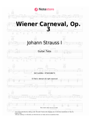 Sheet music, chords Johann Strauss I - Wiener Carneval, Op. 3