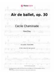 Sheet music, chords Cecile Chaminade - Air de ballet, op. 30