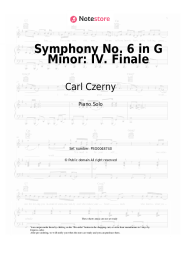Sheet music, chords Carl Czerny - Symphony No. 6 in G Minor: IV. Finale