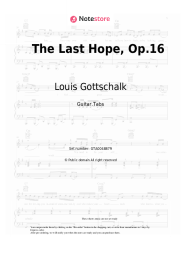 Sheet music, chords Louis Gottschalk - The Last Hope, Op.16 